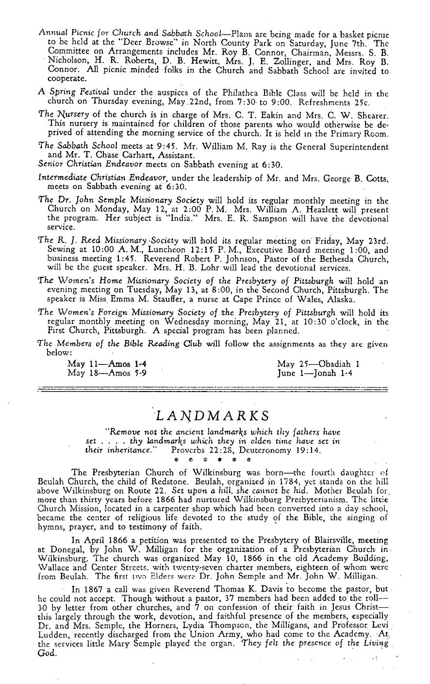 75th Anniversary Program page 1